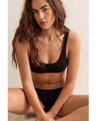 Nudea - The Organic Cotton Dip Front Bralette - Lyst