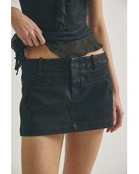 Free People - Mille-Fleurs Vegan Suede Micro Skirt - Lyst