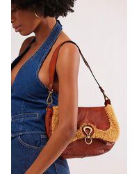 Campomaggi - Salvatore Shearling Shoulder Bag At Free People In Cognac - Lyst