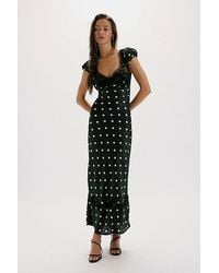 chinese dress ladies Lauren Moshi Beatrix Mini Butterflies Maxi Dress in Black