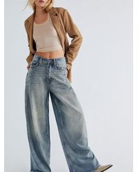 Free People Old West Slouchy Jeans - Blue