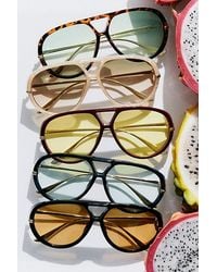 Free People - Sunday Afternoon Oversized Aviator Sunglasses - Lyst