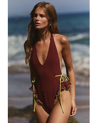 free-est - Lyra Solid One-Piece Swimsuit - Lyst