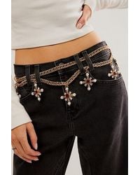 Free People - Renaissance Chain Belt At In Holy Grail - Lyst