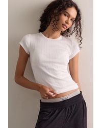 Intimately By Free People - Classic Keepsake Pointelle Baby Tee By - Lyst