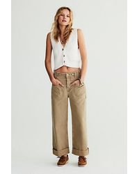 Free People - We The Free Palmer Cuffed Jeans - Lyst