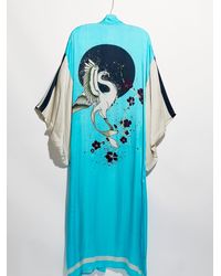 rising sun maxi kimono