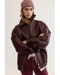 Agolde - Ona Vegan Leather Bomber Jacket - Lyst