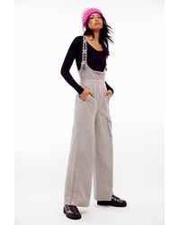 Free People Twin Tips Salopettes By Fp Movement - Gray