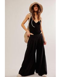 Free People - Maisie Poplin Pants At In Black, Size: Xs - Lyst