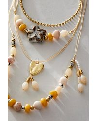 Free People - We All Adore Layered Necklace At In Ivory Mix - Lyst
