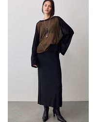 Free People - Patina Washed Swit Maxi Skirt - Lyst