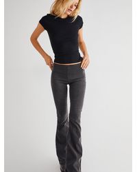 Free People Penny Pull-on Flare Jeans - Black