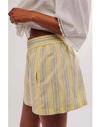 Free People - Get Free Striped Pull-on Shorts - Lyst