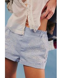 Free People - Westover Embroidered Shorts - Lyst