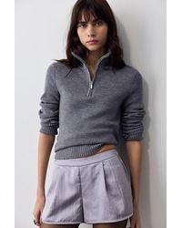 Free People - Geneva Satin Pull-On Track Shorts - Lyst