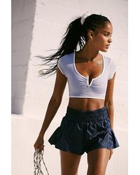 Free People - Get Your Flirt On Shine Shorts - Lyst