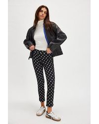 Free People - Molly Printed Slim Pants - Lyst