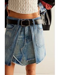 Free People - Bare With Me Denim Skirt At Free People In Rebel Hearts, Size: 24 - Lyst