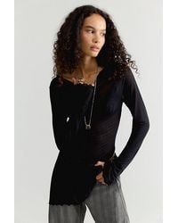 Free People - Addie Asymmetric Long Sleeve Top - Lyst