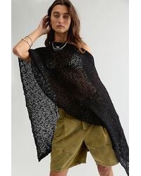 Free People - Jade Knit Poncho Jacket - Lyst