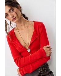 Free People - Hudson Solid Cashmere Henley - Lyst