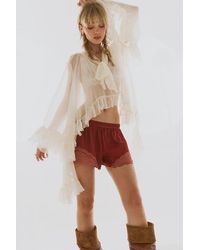 Free People - Full Sleeve Frill Top - Lyst