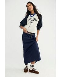 Free People - Mae Menswear Column Maxi Skirt - Lyst