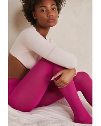 Free People Do Me A Solid Tights - Purple