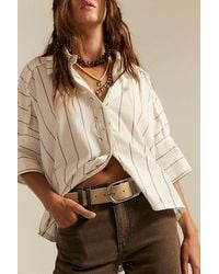 Free People - Seaside Cotton Stripe Shirt - Lyst