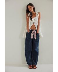 Free People - Truro Baggy Puddle Jeans - Lyst