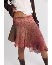 Free People - Daydreamer Printed Asymmetrical Midi Skirt - Lyst
