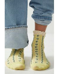 Free People - Rosebud Waffle Knit Ankle Socks - Lyst
