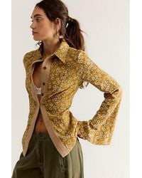 Free People - Mod Mix Printed Button Down Top - Lyst