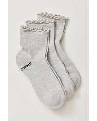 DOUBLESOUL - Ruffle Quarter Socks - Lyst