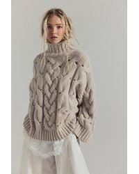 Free People - Clementine Softspun Cable Knit Pullover - Lyst