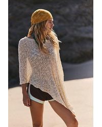 Free People - Jade Knit Poncho - Lyst