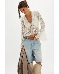 Free People - Whispering Love Lace Top - Lyst