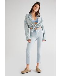 Mother - Insider Crop Step Fray Jeans - Lyst