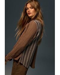 Free People - Benny Slim Plaid Button-Down - Lyst