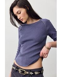 Free People - Easy Does It Three-Quarter Sleeve Top - Lyst
