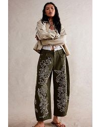 Free People - We The Free Good Luck Soutache Barrel Jeans - Lyst