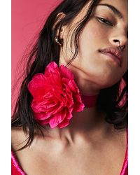 Free People - Melody Choker At In Fuschia - Lyst