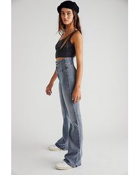 Free People - Jayde Flare Jeans At Free People In Steel Blue, Size: 31 - Lyst