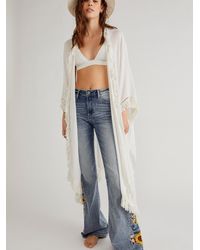 Synthetic Rising Sun Maxi Kimono 