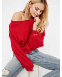 Free People Found My Friend Sweatshirt - Red