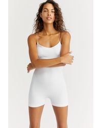 Free People Low Back Seamless Romper By Intimately - White