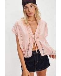 Free People - Marigold Shine Lace Top - Lyst