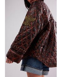 One Teaspoon - Eagle Eye Quilted Leather Jacket - Lyst