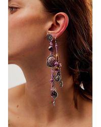 Free People - All Seasons Dangles At In Lilac Silver Fox - Lyst